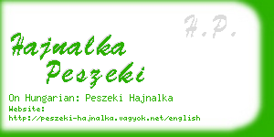 hajnalka peszeki business card